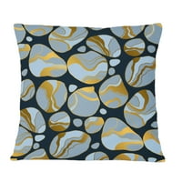 Designart Golden Marble Design IV 'Moderni jastuk za bacanje srednjeg stoljeća - 12x20