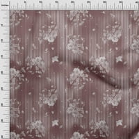 Jednobojna poliesterska tkanina od spandeksa u smeđoj boji s cvjetnim uzorkom zanatska tiskana tkanina širine dvorišta