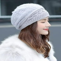 Ženska vunena beretka u francuskom stilu, obična topla pletena kapa, zimska čipkasta kapa