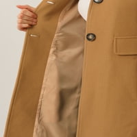 Jedinstvene ponude ženskog repa od ovratnika s jednim kaputom s jednim grudima Dugi zimski kaput