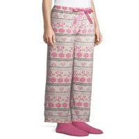 Sleep & Co ženske i žene plus plišane hlače pidžama s čarapama, dvodijelni set