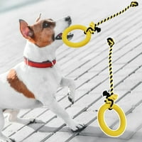 Interaktivna igračka za pse s prstenom za povlačenje užeta-kruta i zubna četka za štenad