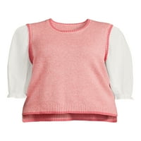 Ženski Višeslojni prsluci od džempera u dvodijelnim veličinama