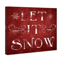 Wynwood Studio za odmor i sezonski zidni umjetnički platno otisci 'pusti snijeg' praznici - crvena, bijela