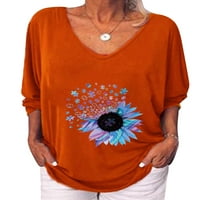 Ženska majica s prevelikim izrezom u obliku slova U, ljetna ležerna široka tunika, bluza