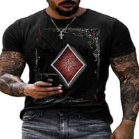 Muška bluza majica s okruglim vratom Majica kratkih rukava ležerni pulover šavovi u boji Majica s mišićima crna 3 inča