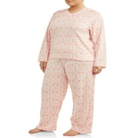 Mayfair žena i žena plus minky fleece set s 2 komada pidžame