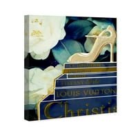 Wynwood Studio Fashion and Glam Wall Art Canvas ispisuje knjige 'Što je na mom umu Vanilla' - Plava, bijela