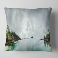 Dizajn Amazing Bora Bora Panoramski pogled - jastuk za bacanje Seascape - 16x16