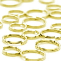 Rođak DIY Bulk Split Ring Kit s kliještima, srebrnim i zlatnim prstenima