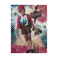 Zaštitni znak likovna umjetnost 'zauvijek prijatelji dječak i pas' platno umjetnost Darlene McElroy