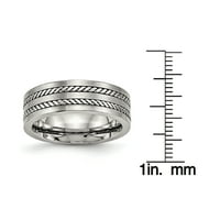 Brušeni i polirani uvijeni prsten od nehrđajućeg čelika