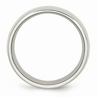 Polirani bijeli keramički prsten od nehrđajućeg čelika-Veličina 11