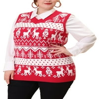 Jedinstveni prijedlozi za ženske džempere širokog kroja s izrezom u obliku slova Houndstut veličine plus