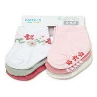 Carterovo dijete moje novorođenčadi cvjetne čarape, pakiranje, 0-12m