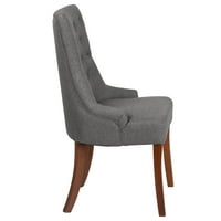 Luksuzni namještaj serije A. M., čupava stolica presvučena sivom tkaninom