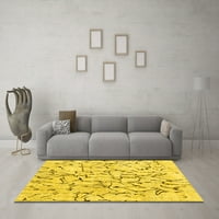 Moderni pravokutni tepisi za unutarnje prostore u jednobojnoj žutoj boji, 6' 9'