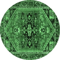 Tradicionalni perzijski smaragdno zeleni tepisi za prostore tvrtke, Okrugli, 3 inča