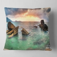 Izjentalitet Sunrise na plaži Blue Lamai - jastuk za bacanje mora - 18x18