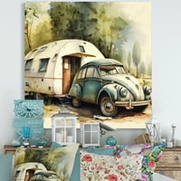 Designart Vintage Camping Decor Canvas Wall Art