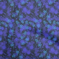 Jednobojna pamučna tkanina U tamno prašnjavoj plavoj boji sa apstraktnim dizajnom odjeće, tkanina za prošivanje, tkanina s otiskom