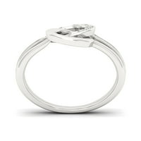 1 10CT TDW Diamond S sterling srebro obećanje prsten