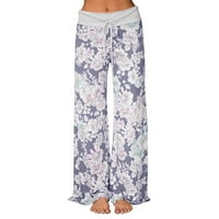 Ženske Ležerne hlače u donjem rublju pidžama s cvjetnim printom širokih nogavica