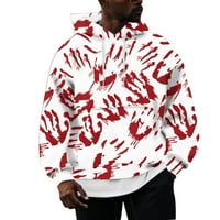 Muške majice s patentnim zatvaračem, visoka ležerna majica s kapuljačom, jakna s dugim rukavima, pulover u boji, crvena 3 inča