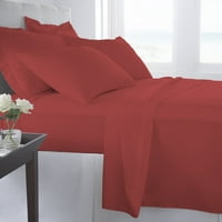Vrhovni super mekani krevet Set Deep Pošiljka s dubokim džepom - dvostruka veličina Maroon