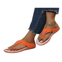 Ženske sandale na Plaži, japanke na klinove, ženske lagane Ležerne cipele s t-remenom, narančasta 9
