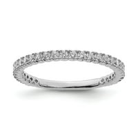 Prsten od sterling srebra presvučen rodijem Veličina: 8; za odrasle i tinejdžere; za žene i muškarce