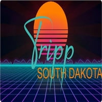 Tripp Južna Dakota vinil naljepnica naljepnica Retro neonski dizajn