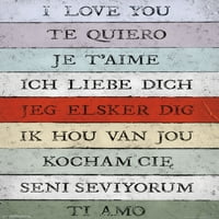 Ljubavni jezik-plakat na zidu Volim te, 22.375 34