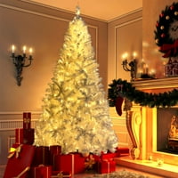 nacionalno božićno drvce visoko 7 stopa bijela viseća smreka puno božićno drvce s LED svjetlom PVC grana umjetna božićna drvca za