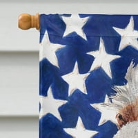 99636 otterhound s američkom zastavom platno s američkom zastavom veličina kuće velika, višebojna