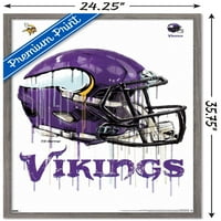 Minnesota Vikings - plakat kaciga za kacigu, 22.375 34
