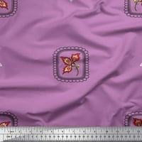 Poliesterska krep Tkanina kvadratnog oblika i tkanina s cvjetnim umjetničkim tiskom širine dvorišta