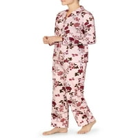 Clair de lune cvjetna pidžama s dugim rukavima