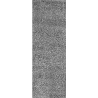 Moderni tepih od paperja, 2 '6 10', siva