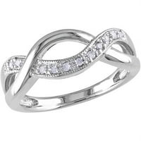 Dijamantni prsten od srebra od srebra u obliku križa
