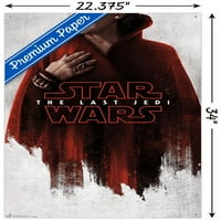 Ratovi zvijezda: Posljednji Jedi - zidni plakat s crvenom Lejom i gumbima, 22.375 34