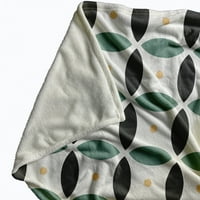 Jednostavno Daisy geometrijsko runo bacanje pokrivača, papra, standardno bacanje