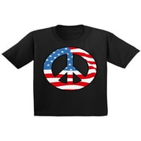 Nespretni stilovi Zastava svijeta mladih Domoljubna grafika majice za mlade za djecu Američka zastava znak mira