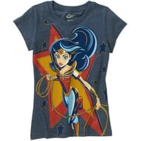 Wonder Woman in Star Girls licencirana grafička majica s kratkim rukavima s kratkim rukavima