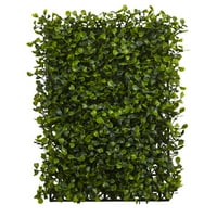 Gotovo prirodno 12 10 Green Boxwood Mat od 12 komada, umjetna biljka