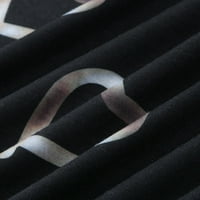 Majice dugih rukava za žene jesenski ženski topovi Ženske majice s izrezom u obliku slova A i printom srca čipkasta majica s dugim