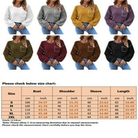 Ženski Pleteni gornji dio u boji, vrećasti pulover, jesenski labavi Pleteni gornji dijelovi u boji, ljubičasti;