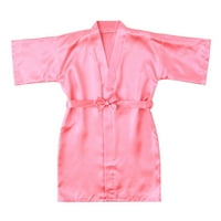 Odjeća za malu djecu satenski ogrtači svilena kimono Pidžama Odjeća za djevojčice jednobojni ogrtač za malu djecu kaput i jakna za