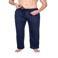 Muške pidžame hlače Jersey pleteni PJ hlače za muškarce pamučne hlače za spavanje za muškarce heather sive i mornarice male