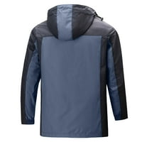 Muške zimske planinarske jakne Vodootporna i otporna na vjetar skijaška jakna s kapuljačom s patentnim zatvaračem i džepom